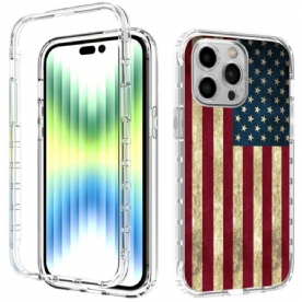 Hoesje voor iPhone 14 Pro Max Verbeterde Amerikaanse Vlag