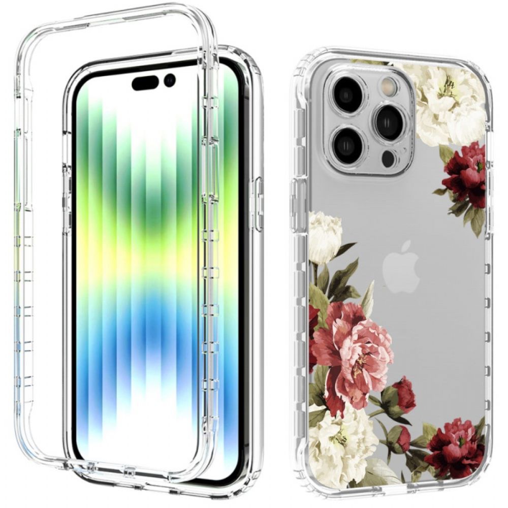 Hoesje voor iPhone 14 Pro Max Verbeterde Bloemen