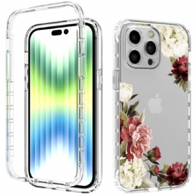 Hoesje voor iPhone 14 Pro Max Verbeterde Bloemen