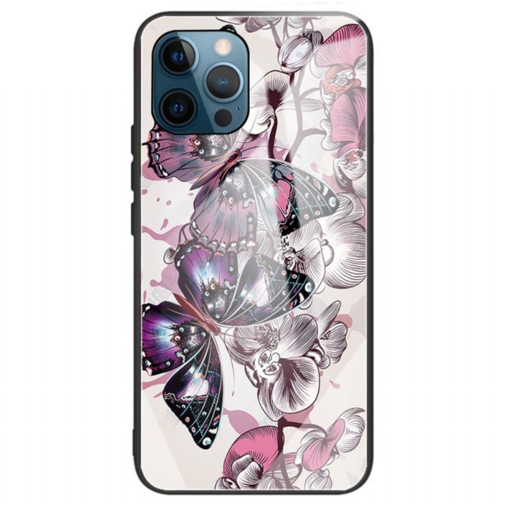 Hoesje voor iPhone 14 Pro Max Vlinders Van Gehard Glas