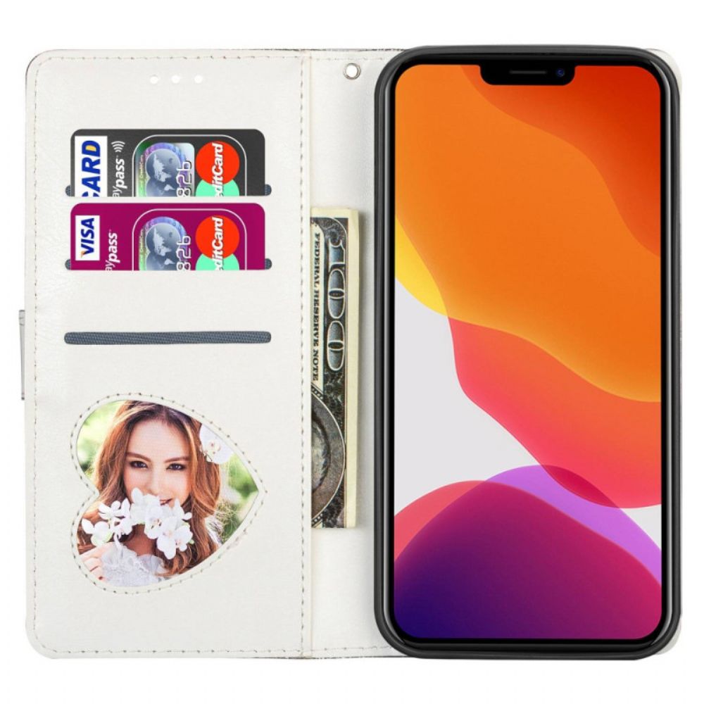 Leren Hoesje voor iPhone 14 Pro Max Pailletten Naar Paillettenstijl