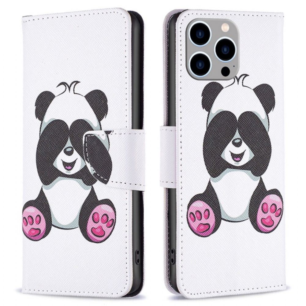 Leren Hoesje voor iPhone 14 Pro Max Panda