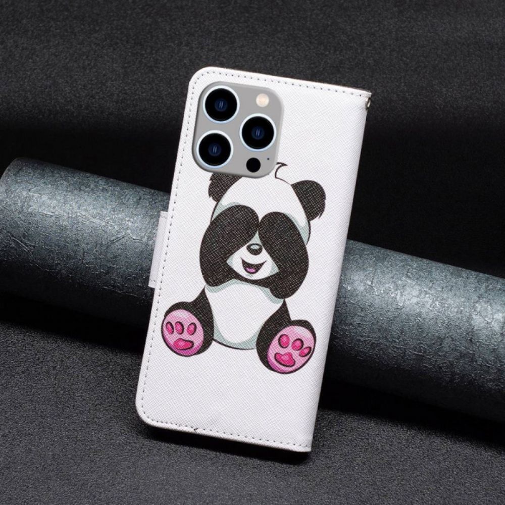 Leren Hoesje voor iPhone 14 Pro Max Panda