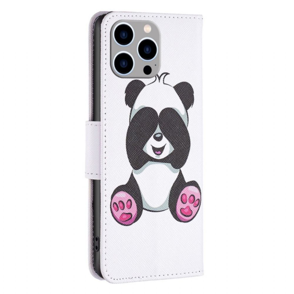 Leren Hoesje voor iPhone 14 Pro Max Panda