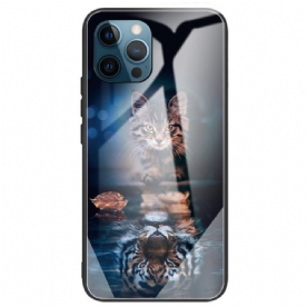 Telefoonhoesje voor iPhone 14 Pro Max Kitten Dream Gehard Glas