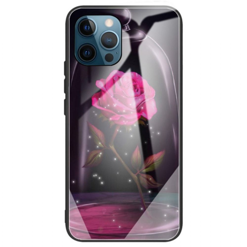 Telefoonhoesje voor iPhone 14 Pro Max Roze Gehard Glas