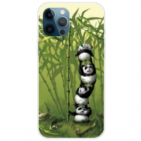 Telefoonhoesje voor iPhone 14 Pro Max Stapel Panda's