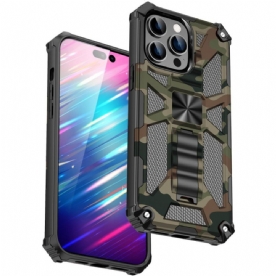 Telefoonhoesje voor iPhone 14 Pro Max Verwijderbare Ondersteuning Camouflage