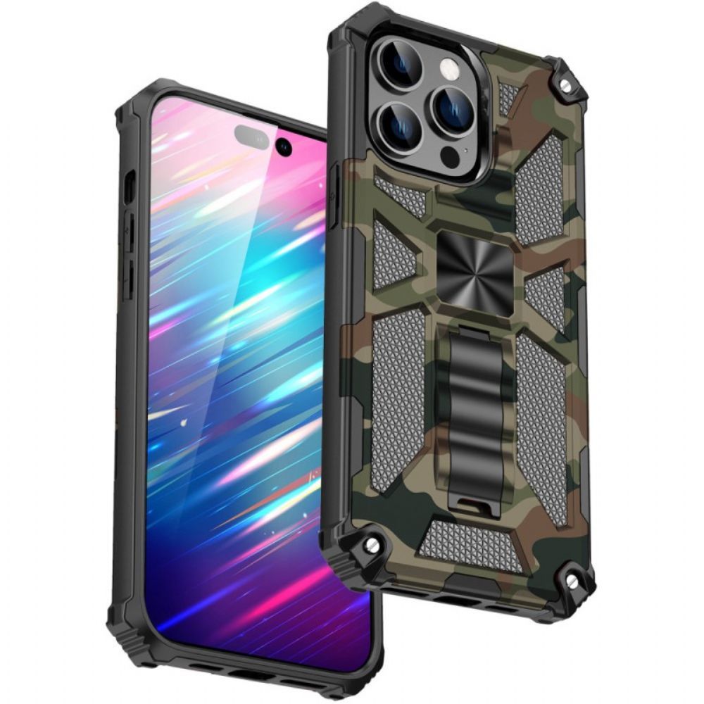 Telefoonhoesje voor iPhone 14 Pro Max Verwijderbare Ondersteuning Camouflage