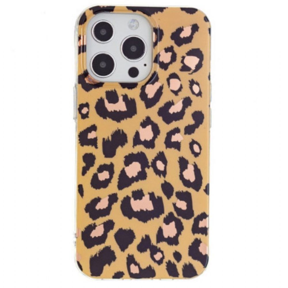 Hoesje voor iPhone 15 Pro Luipaardpatroon