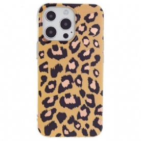 Hoesje voor iPhone 15 Pro Luipaardpatroon