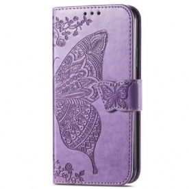 Leren Hoesje voor iPhone 15 Pro Barokvlinder