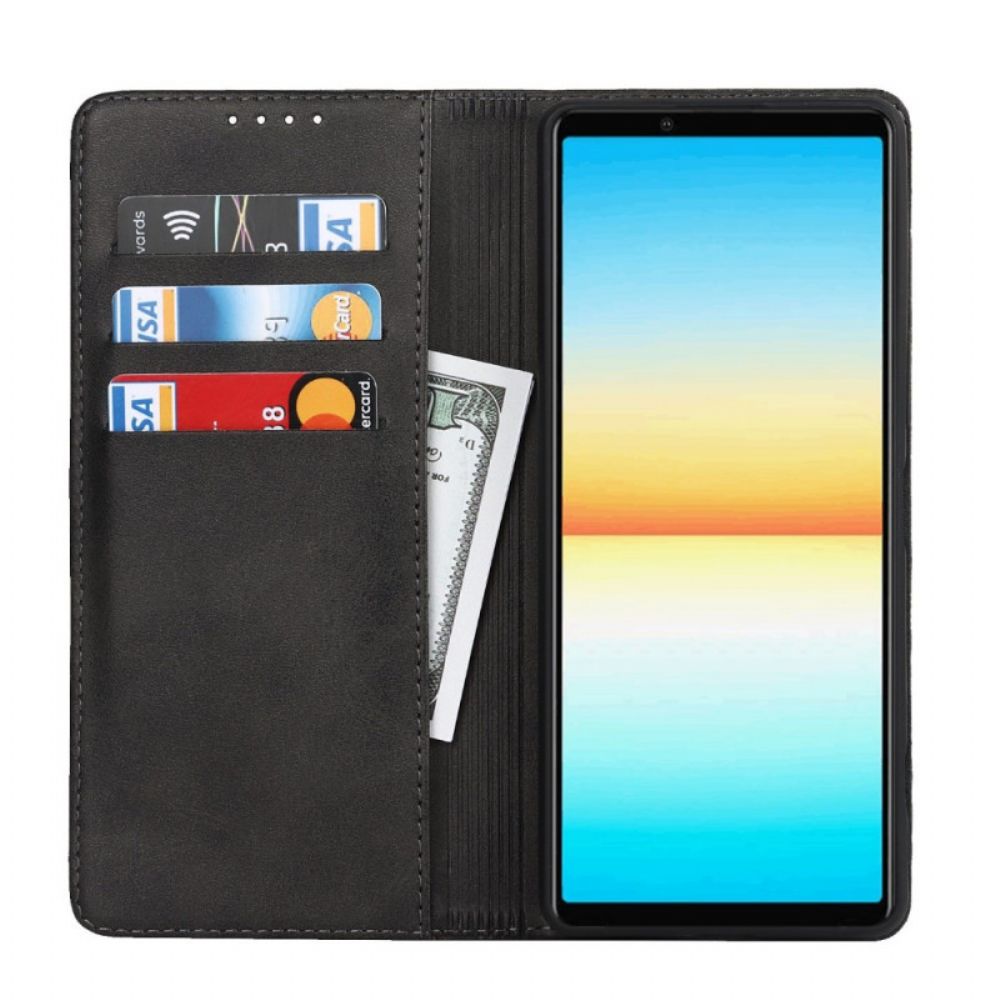 Bescherming Hoesje voor Sony Xperia 10 IV Folio-hoesje Klassiek Ontwerp