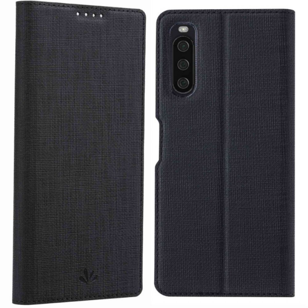 Bescherming Hoesje voor Sony Xperia 10 IV Folio-hoesje Vili Stof Textuur