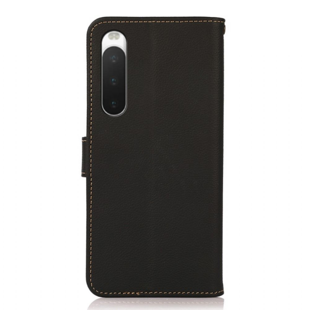 Flip Case voor Sony Xperia 10 IV Echt Leer Khazneh Rfid