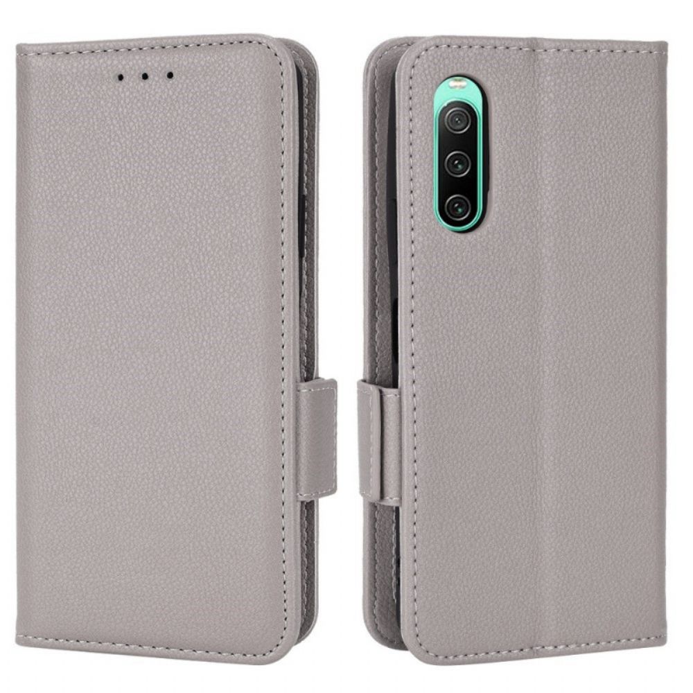 Flip Case voor Sony Xperia 10 IV Fijnheid Dubbele Sluiting