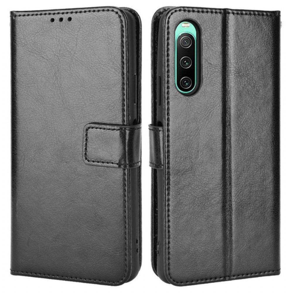 Flip Case voor Sony Xperia 10 IV Flitsachtig Kunstleer