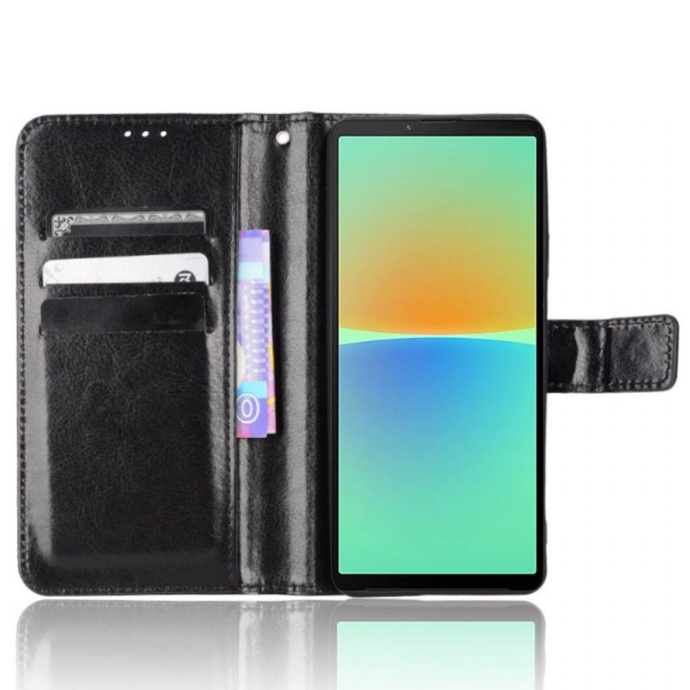 Flip Case voor Sony Xperia 10 IV Flitsachtig Kunstleer