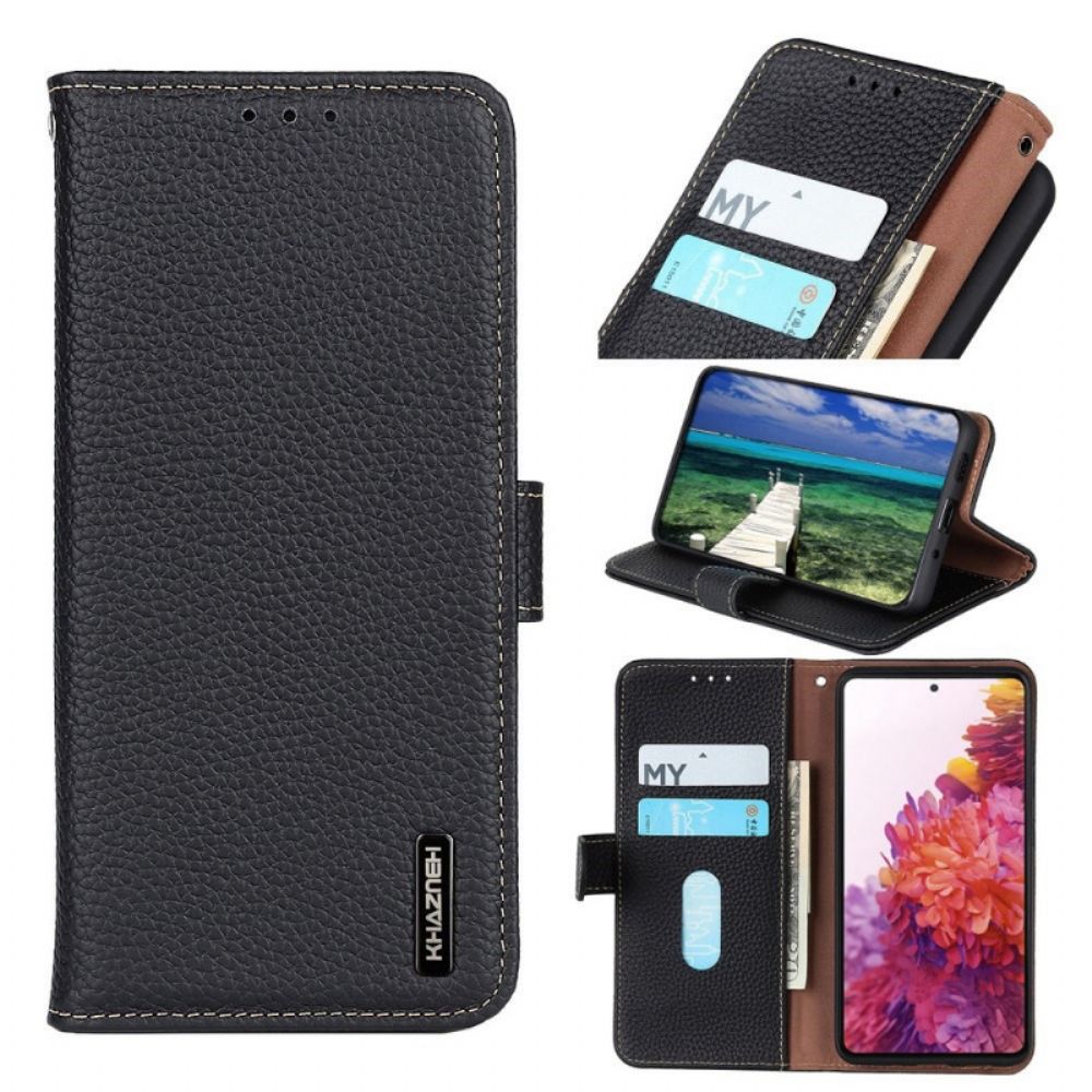 Flip Case voor Sony Xperia 10 IV Litchi Khazneh Leer