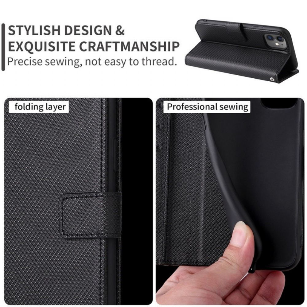 Flip Case voor Sony Xperia 10 IV Met Ketting Gestileerde Kunstleren Band