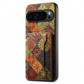 Cover Hoesje Google Pixel 9 Pro Telefoonhoesje Kaarthouder Met Bloemen