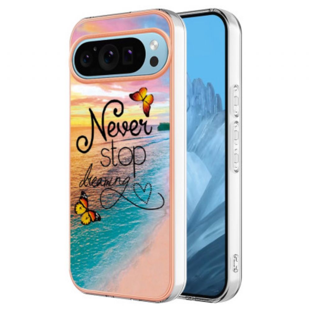 Cover Hoesje Google Pixel 9 Pro Telefoonhoesje Stop Nooit Met Dromen