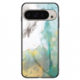 Hoesje Google Pixel 9 Pro Marmer Gehard Glas