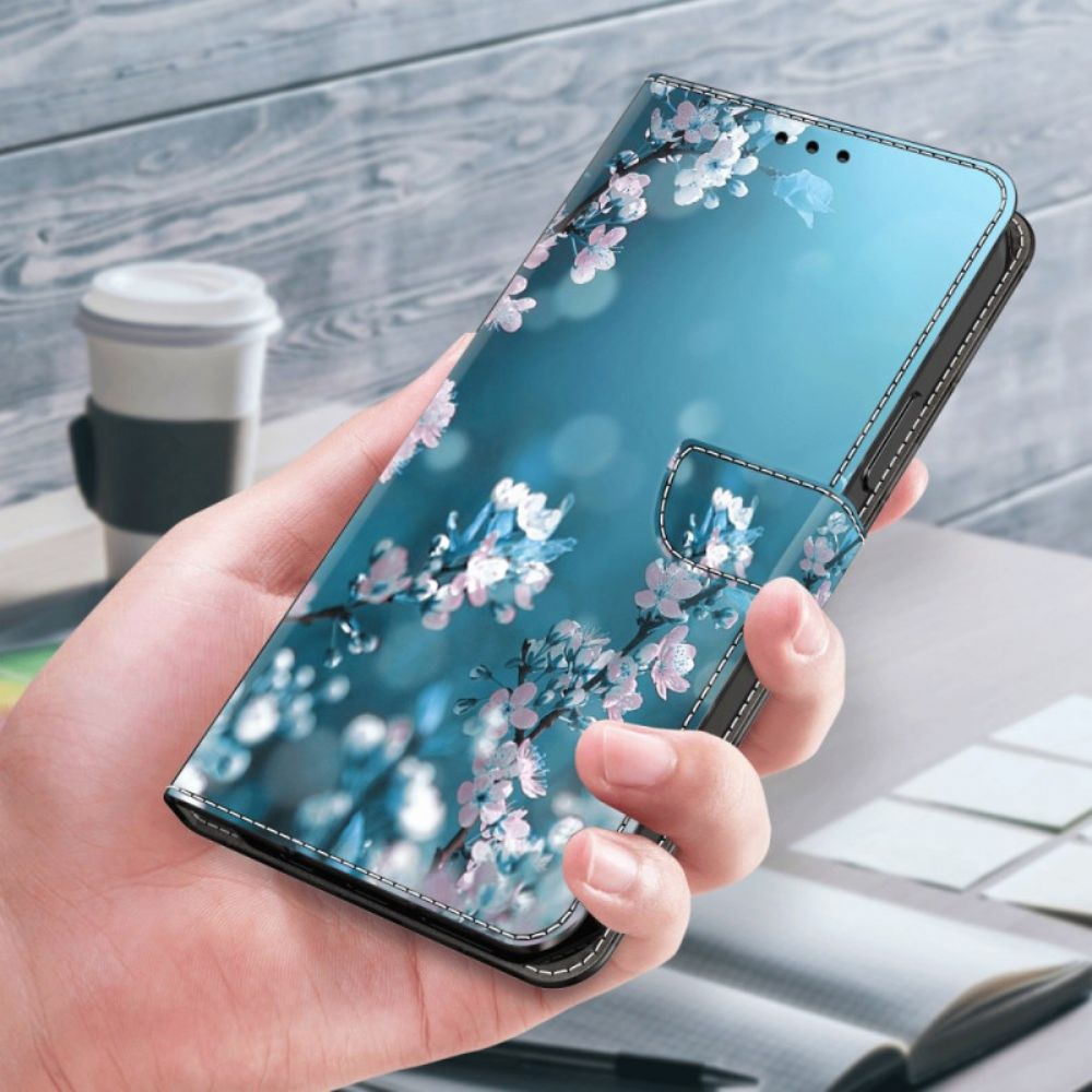 Leren Hoesje Google Pixel 9 Pro Pruimenbloesems Bescherming Hoesje