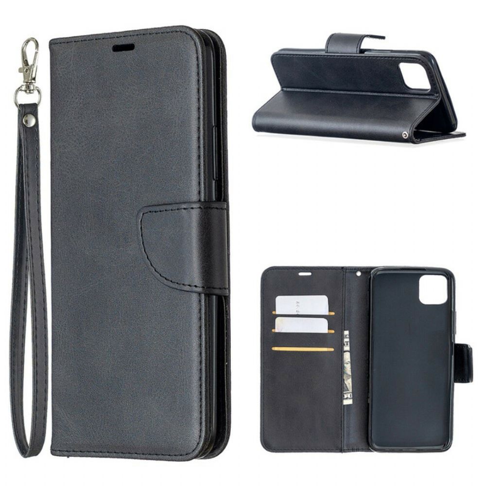 Flip Case voor Realme C11 Folio-hoesje Gladde Schuine Klep