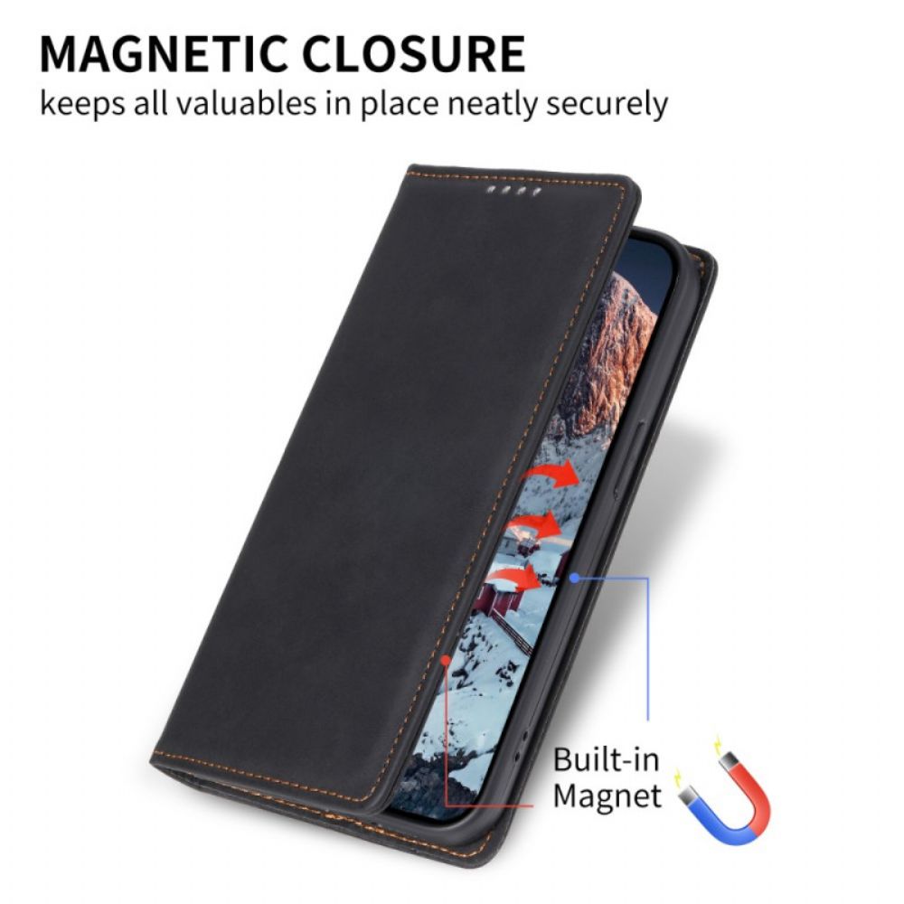 Folio-hoesje Samsung Galaxy M55 5g Telefoonhoesje Rfid-blokkering En Magnetische Sluiting