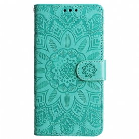 Leren Hoesje Voor Samsung Galaxy M55 5g Mandala Met Koord