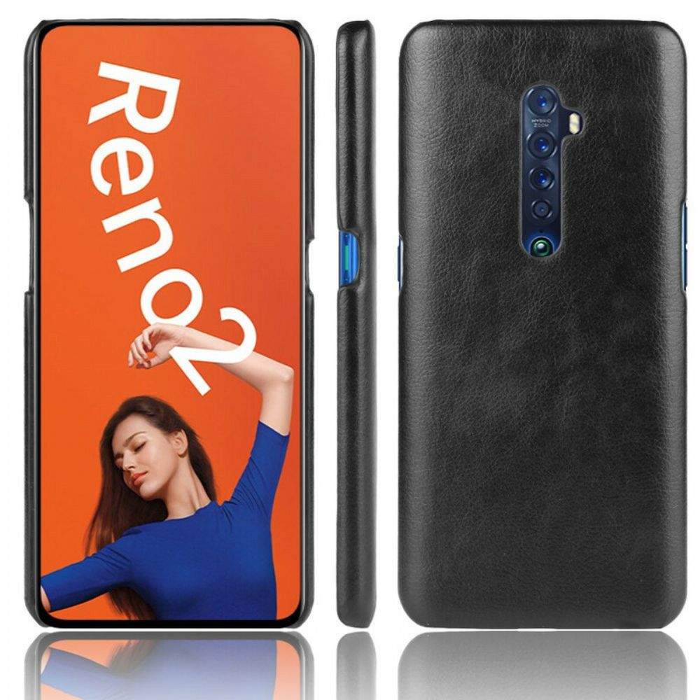 Hoesje voor Oppo Reno 2 Lichi Leereffect