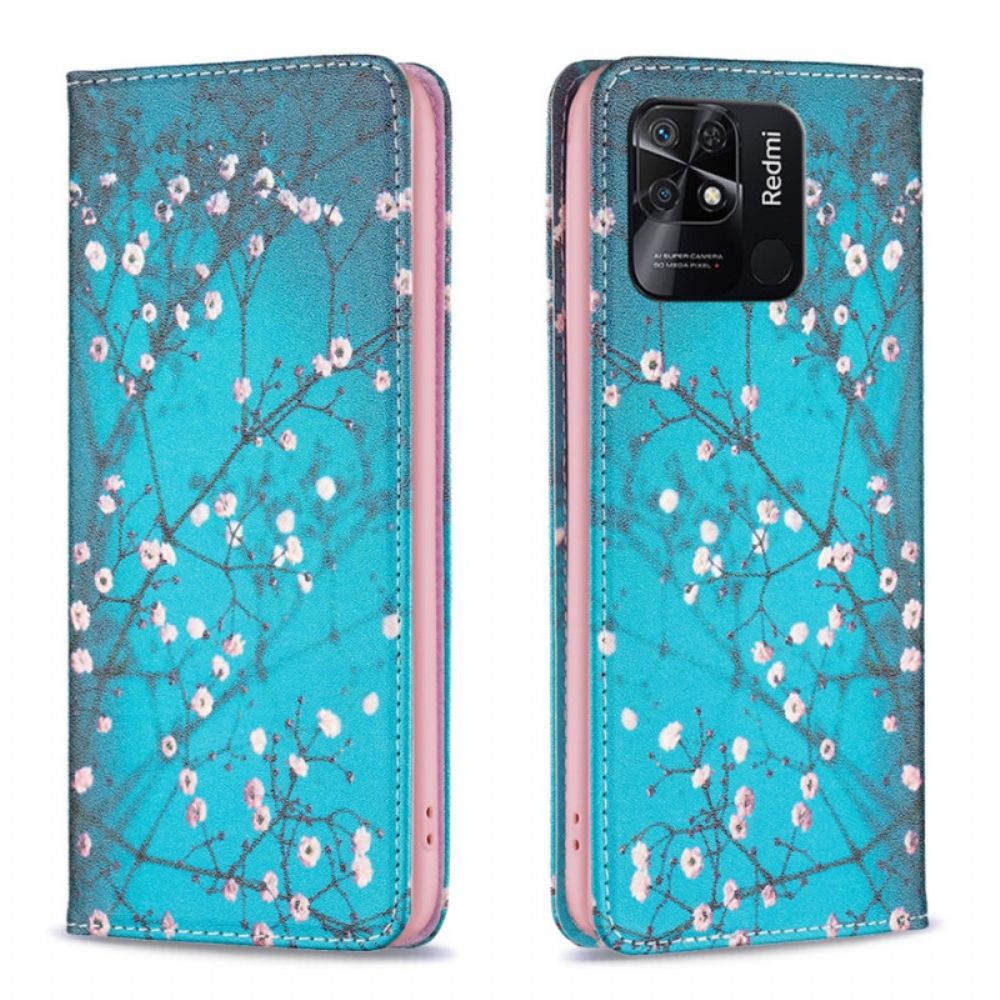 Bescherming Hoesje voor Xiaomi Redmi 10C Folio-hoesje Bloemen