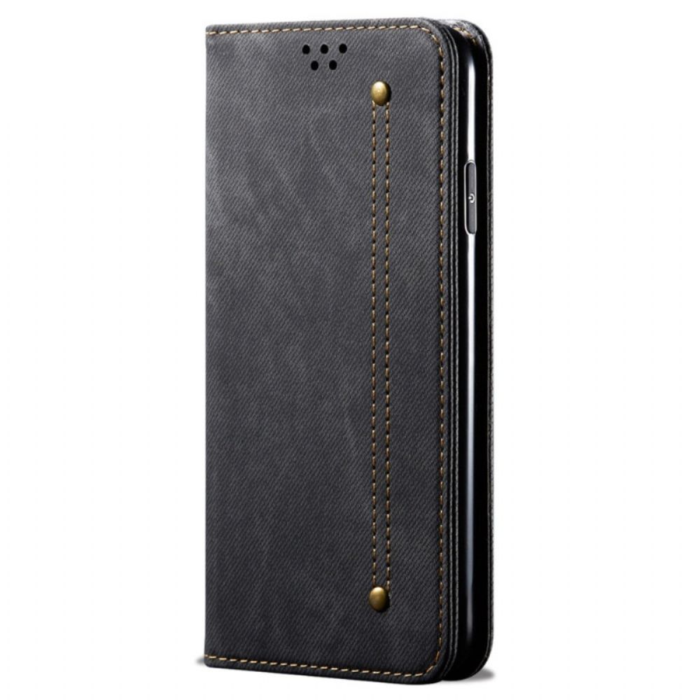 Bescherming Hoesje voor Xiaomi Redmi 10C Folio-hoesje Denim Stof