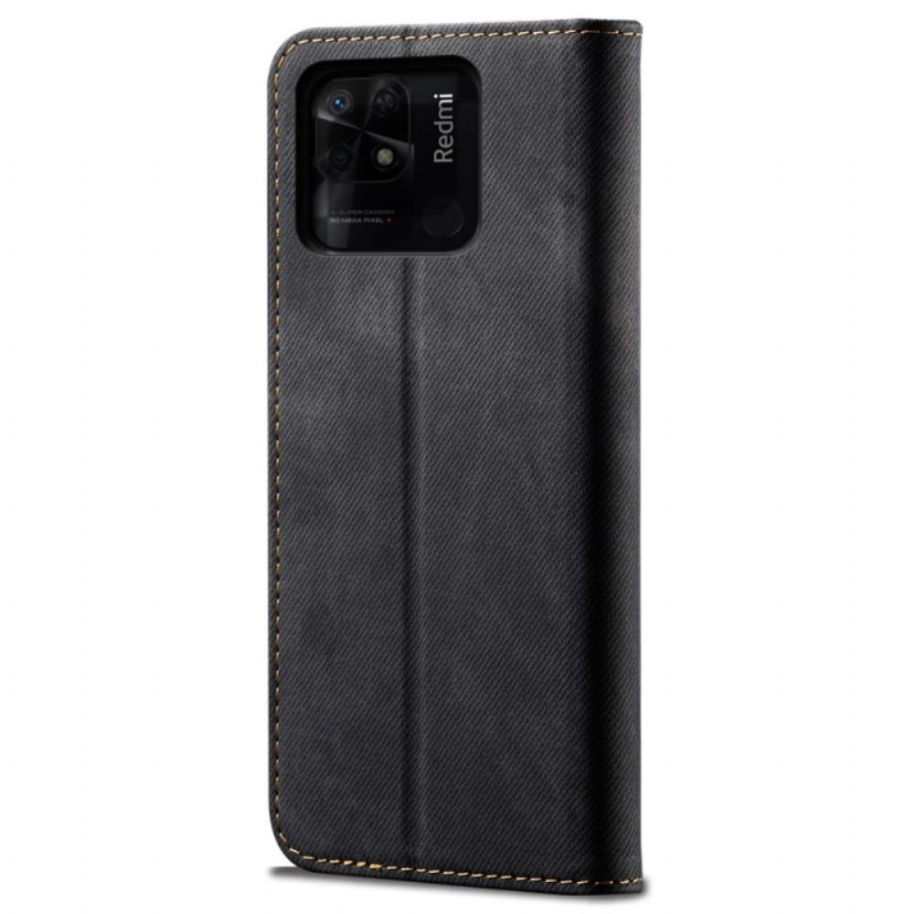 Bescherming Hoesje voor Xiaomi Redmi 10C Folio-hoesje Denim Stof