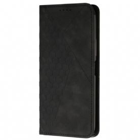 Bescherming Hoesje voor Xiaomi Redmi 10C Folio-hoesje Lederen Stijl 3d Patroon