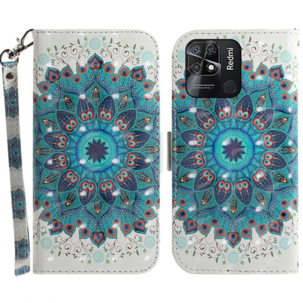 Flip Case voor Xiaomi Redmi 10C Met Ketting Band Mandala