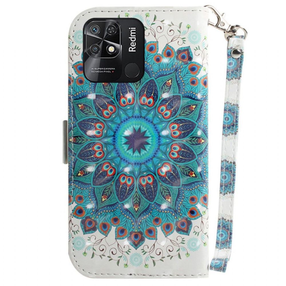 Flip Case voor Xiaomi Redmi 10C Met Ketting Band Mandala