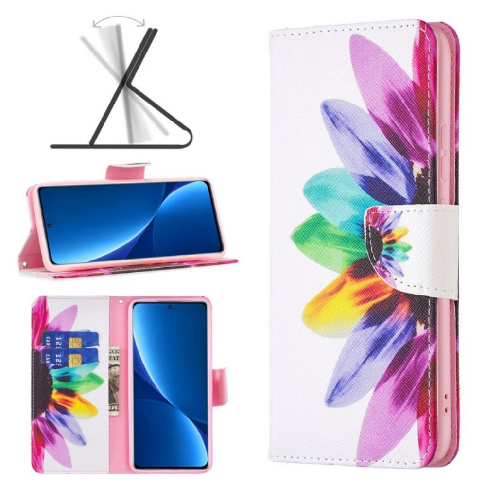 Folio-hoesje voor Xiaomi Redmi 10C Aquarel Bloem