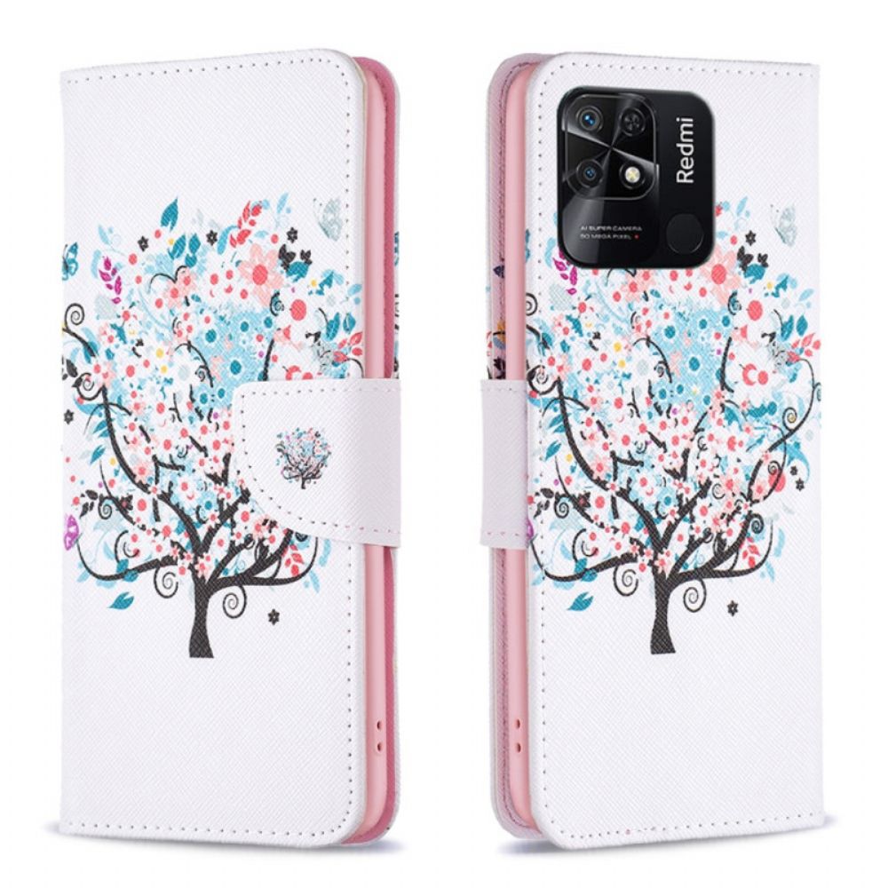 Folio-hoesje voor Xiaomi Redmi 10C Bloemrijke Boom