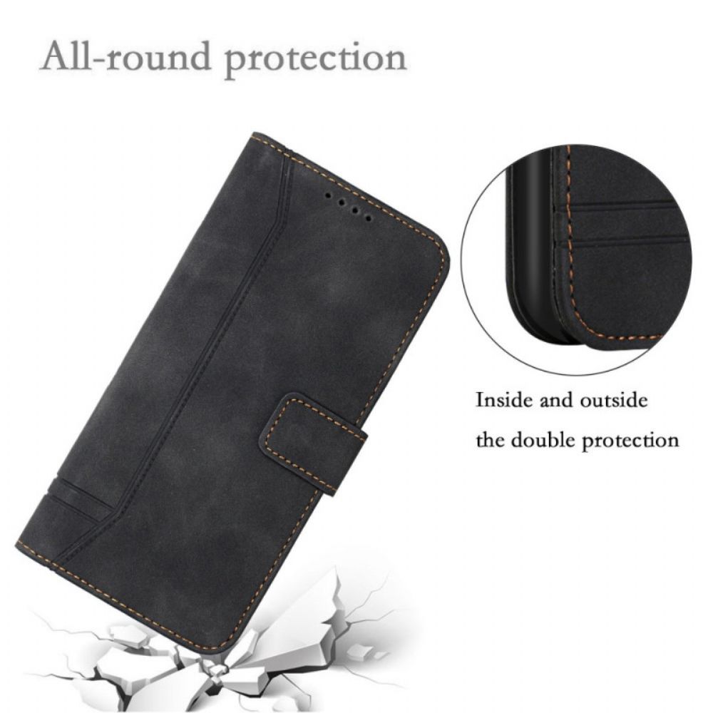 Folio-hoesje voor Xiaomi Redmi 10C Glimlach Met Lanyard