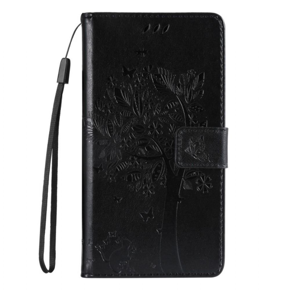 Folio-hoesje voor Xiaomi Redmi 10C Krabbelboom Met Lanyard