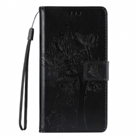 Folio-hoesje voor Xiaomi Redmi 10C Krabbelboom Met Lanyard