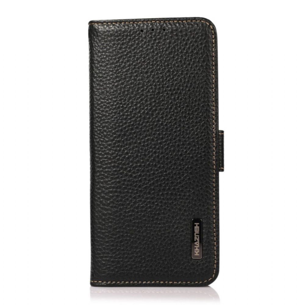 Folio-hoesje voor Xiaomi Redmi 10C Litchi Leer Khazneh Rfid