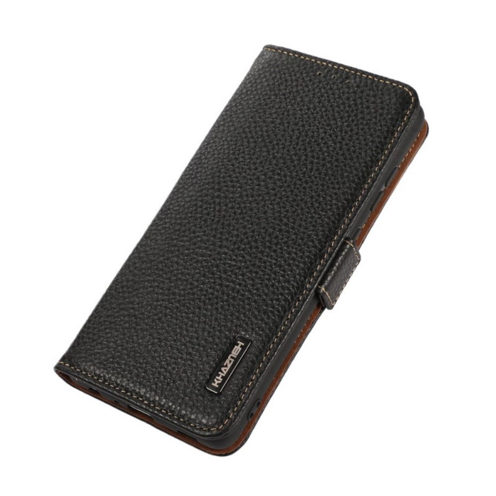 Folio-hoesje voor Xiaomi Redmi 10C Litchi Leer Khazneh Rfid