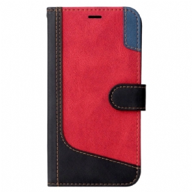 Folio-hoesje voor Xiaomi Redmi 10C Met Ketting Driekleurige Strappy