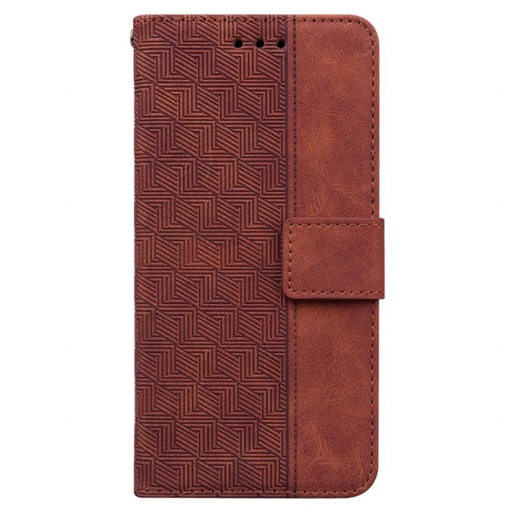 Folio-hoesje voor Xiaomi Redmi 10C Met Ketting Stringpatroon