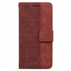 Folio-hoesje voor Xiaomi Redmi 10C Met Ketting Stringpatroon