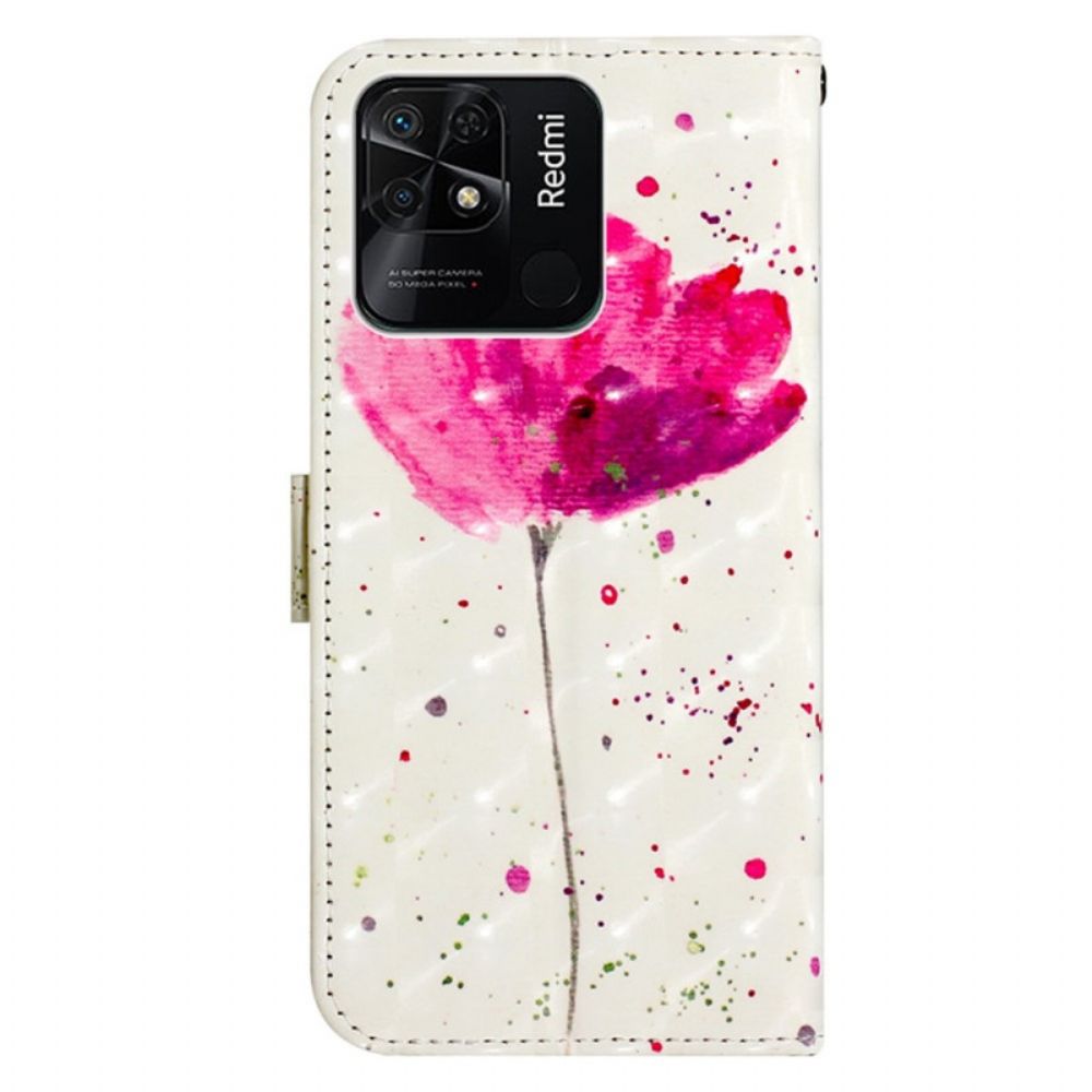 Hoesje Flip Case voor Xiaomi Redmi 10C Met Ketting Band Halster