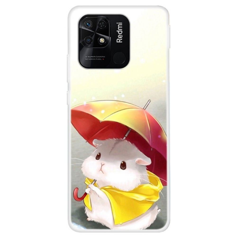 Hoesje voor Xiaomi Redmi 10C Hamster In De Regen